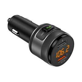 跨境货源车载QC3.0快充U盘音乐电压检测车载mp3播放器蓝牙fm发射