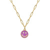 Tide, fashionable metal double-sided necklace, European style, suitable for import