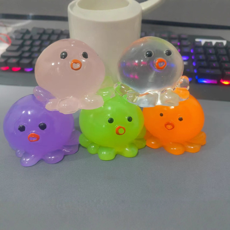 超かわいいタコのピンチおもちゃ、模造シリコン、超ソフト粘土感、高価値の手作り減圧おもちゃ、工場直送|undefined