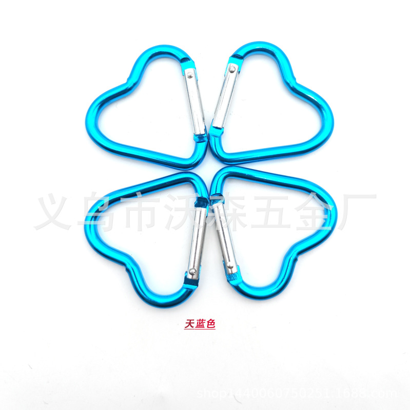 卸売りアルミニウム合金カラー愛登山ボタン45mmスポットスプリングフックバックパッククライミングボタン|undefined