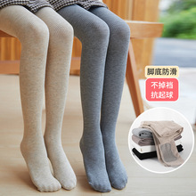 女童薄绒棉打底连裤袜子春秋中大童细竖条提臀防滑抗起球功能裤袜