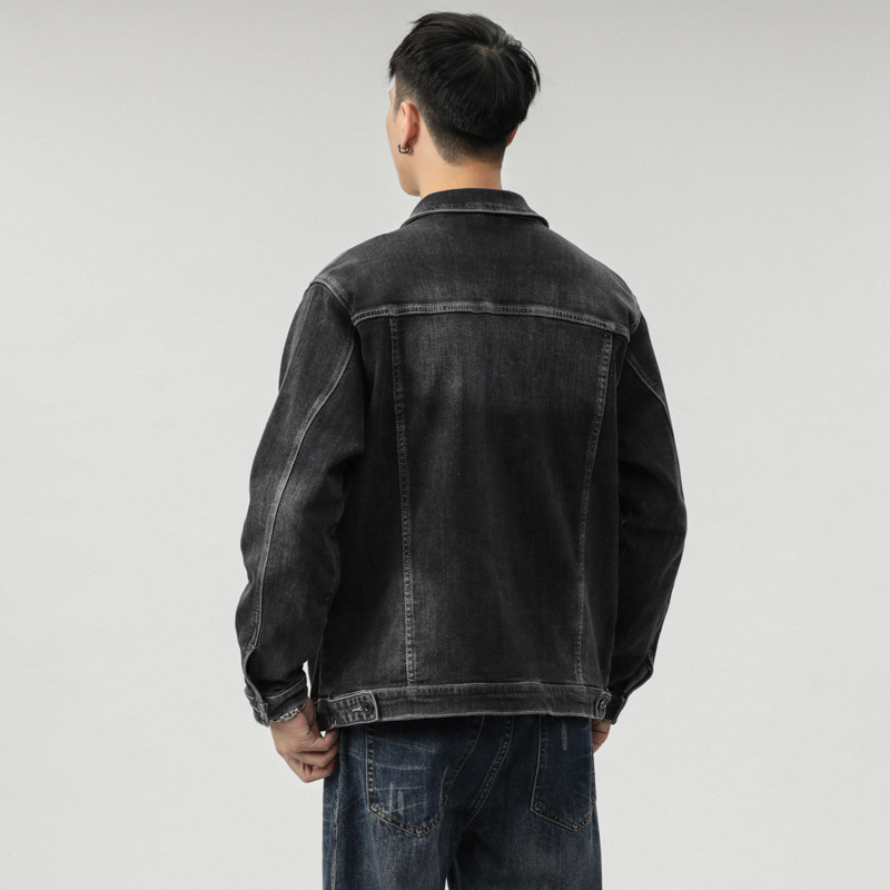 Veste transfrontalière pour hommes d'Amazon portant une veste en jean Joker chemise décontractée tendance pour hommes personnalité mince pour hommes_voghion.com