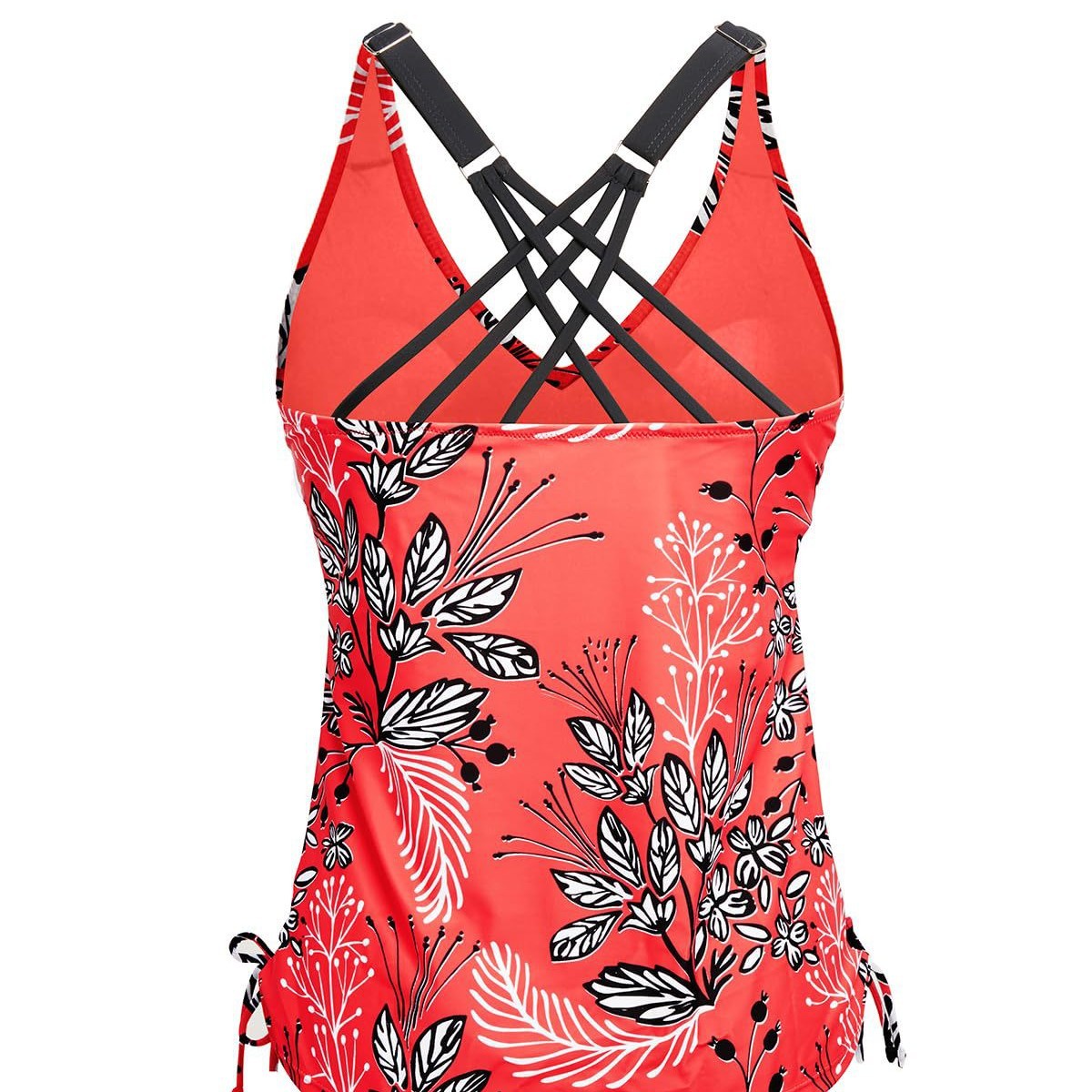 2025 new European and American one-piece swimsuit round neck conservative vest swimming jacket bikini printing cross-border foreign trade