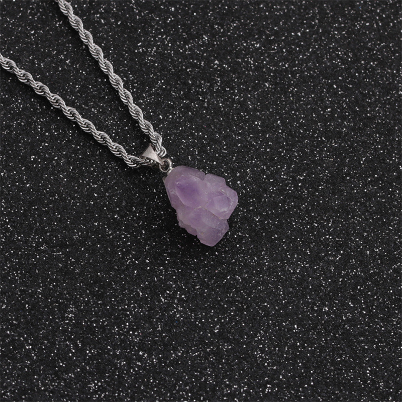 Rough Stone Irregular Pendant Clavicle Chain Simple Necklace Wholesale Jewelry Nihaojewelry