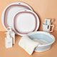 Portable Silicone Foldable Washbasin Vegetable Washing Basin Student Dormitory Foot Washing Basin Multi-purpose Folding Basin