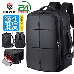 国境を越えて拡張可能なバックパック男性大容量屋外旅行バックパック男性靴倉ビジネス防水バッグ