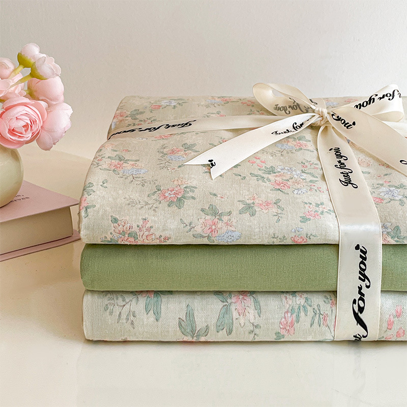 Nuevo juego de cuatro piezas de cama de hilo de doble capa Clase A, algodón puro, 2025, nuevo juego de sábanas con funda de edredón, ropa de cama de tres piezas