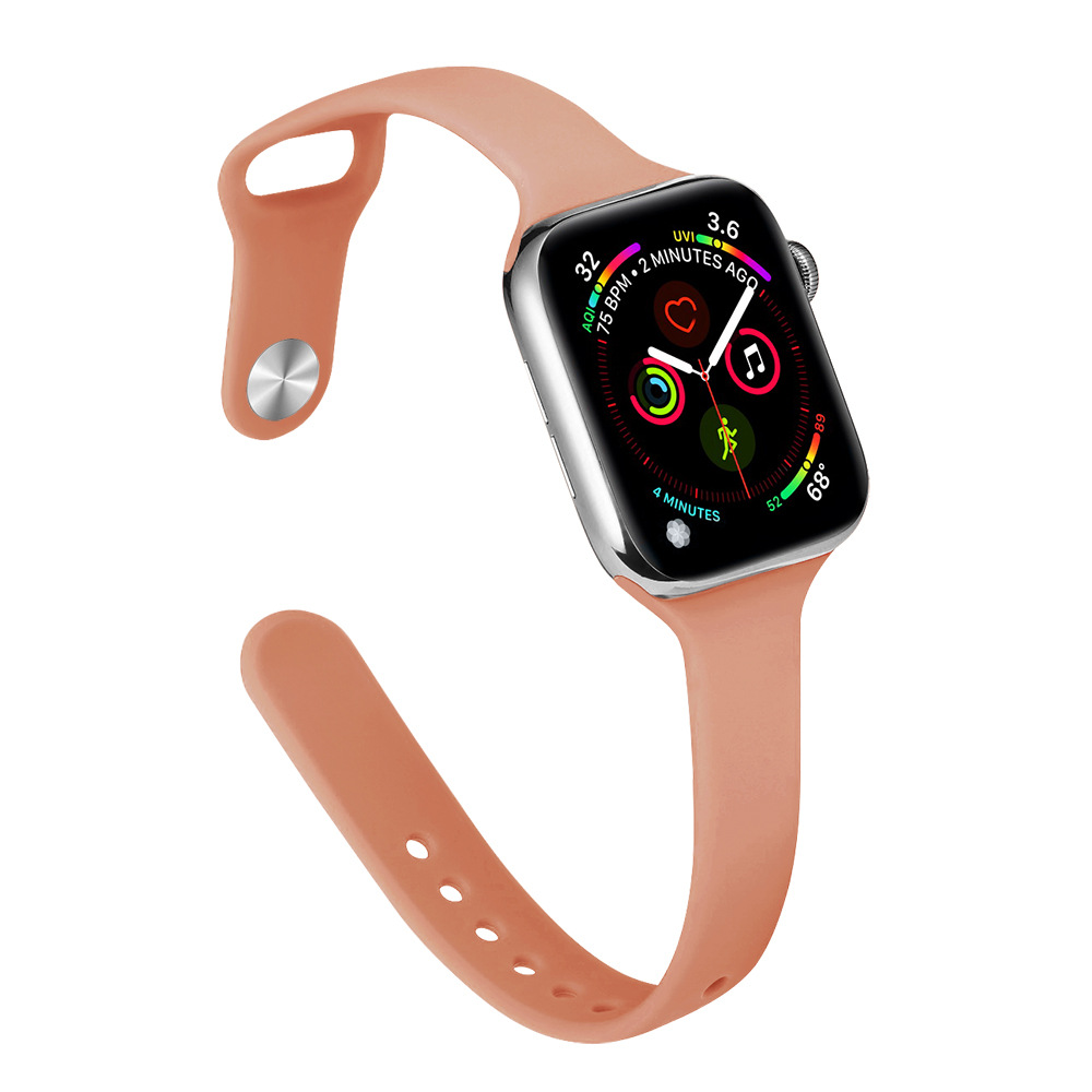 Aplicable Apple Watch correa Applewatch8SE7654 cintura pequeña correa de silicona delgada moda deportiva