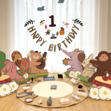 ⭐宝宝周岁生日布置场景装饰氛围感抓周礼拍照道具背景板气球用