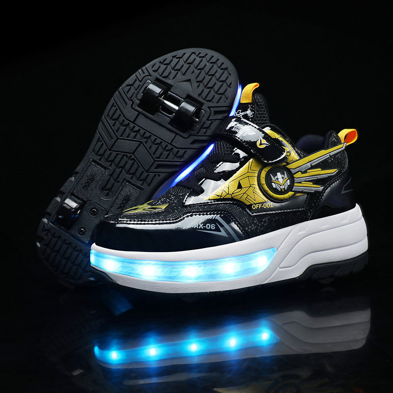 Factory straight hair in stock heloo shoes boys and girls children roller skates four-wheel juvenile hot wheels deformation skates Factory straight hair in stock heloo shoes boys and girls children roller skates four-wheel juvenile hot wheels deformation skates