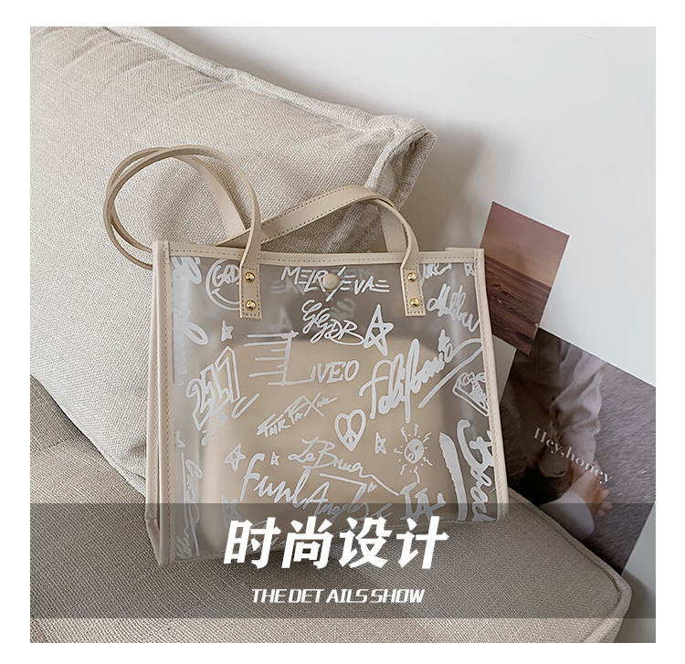 Fashion Transparent Large Capacity Tote Bag display picture 14