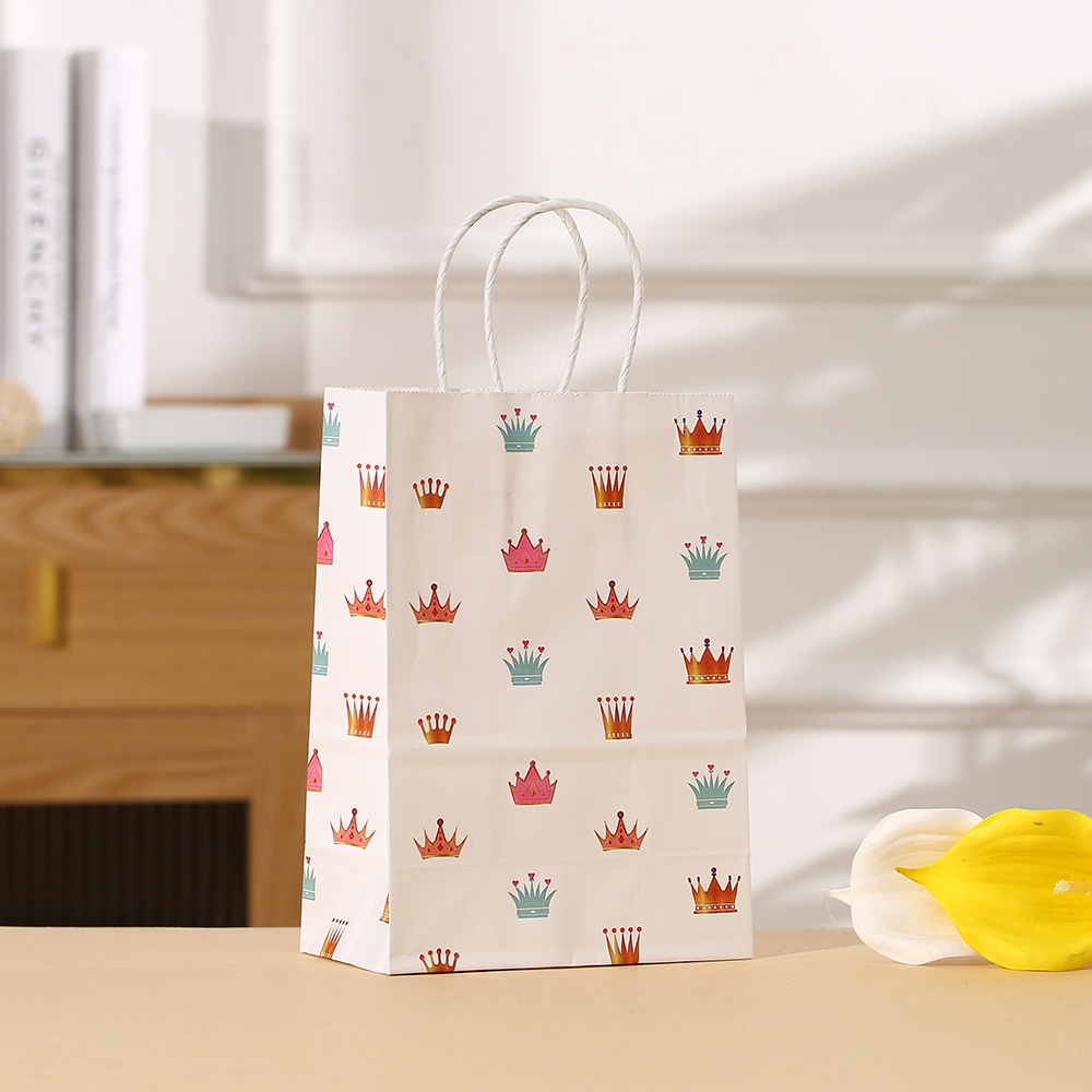 Bolso animal impreso bolsa de embalaje de papel kraft al por mayor para llevar bolsa de compras bolsa de regalo de dulces de fiesta image 4