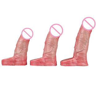 Skin-Friendly Silicone Hollow Penis Sleeve for Men to Wear Thick Penis Bed Sex Toy Scrotum Ring Opening Sleeve