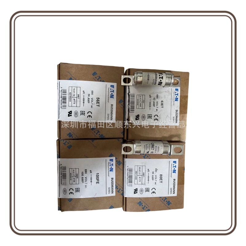 BUSSMANN美国 陶瓷熔断器80A 快速保险丝 英式BS88 80ET 690V
