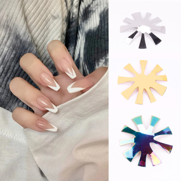 Nail art steel plate new French nail artillery model Crystal armor…