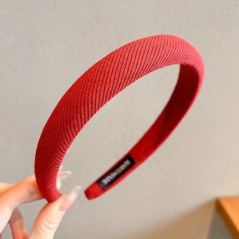 Otoño y invierno de Anchor Rojo de peluche banda de cabello de alta sensación de niños joyería de cabello coreana cara pequeña tarjeta de cabello banda de cabello para mujeres