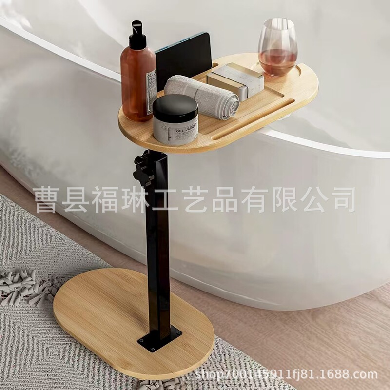 Bamboo Bathroom Rack Bathtub Storage Rack Picnic Portable Table Mobile Phone Tablet Holder Bathroom Rack Tray