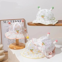 寶寶帽子春秋季女童漁夫帽嬰兒可愛超萌太陽帽夏季兒童遮陽防曬帽