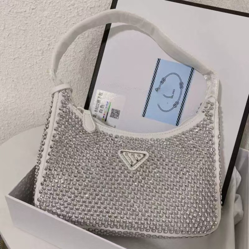 Marca original, entrega inmediata, bolso de diseñador para mujer, diseño exclusivo, bolso de noche, bolso con incrustaciones de diamantes, bolso individual, bolso cuadrado pequeño.
