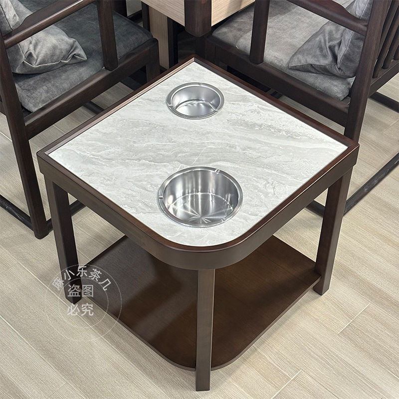 岩板麻将机茶几茶水架麻将桌小边几置物架棋牌室可移动专用茶水桌|undefined