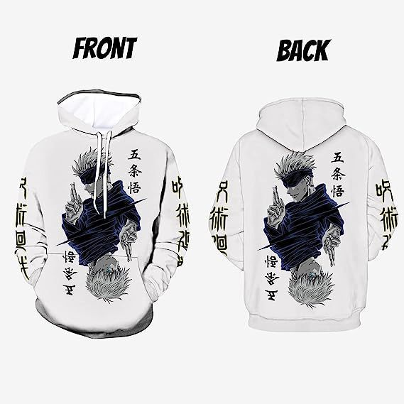 Spell Back to War Anime Sweatshirt Five Enlightenment 3D Digital Printing Men's Hoodie Spring and Autumn Loose Long Sleeve Coat Straight Spell Back to War Anime Sweatshirt Five Enlightenment 3D Digital Printing Men's Hoodie Spring and Autumn Loose Long Sleeve Coat Straight