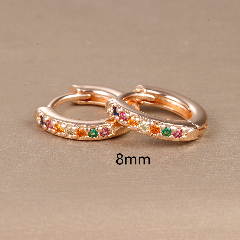 15g Weight Rhinestones Inlay Material Earrings Classification 1 Pair Quantity Daily Occasion Copper Material Geometric Pattern Women's Gender Plating, Inlay Design Simple Style Style 1 Pair Simple Style Geometric Plating Inlay Copper Rhinestones Earrings 14