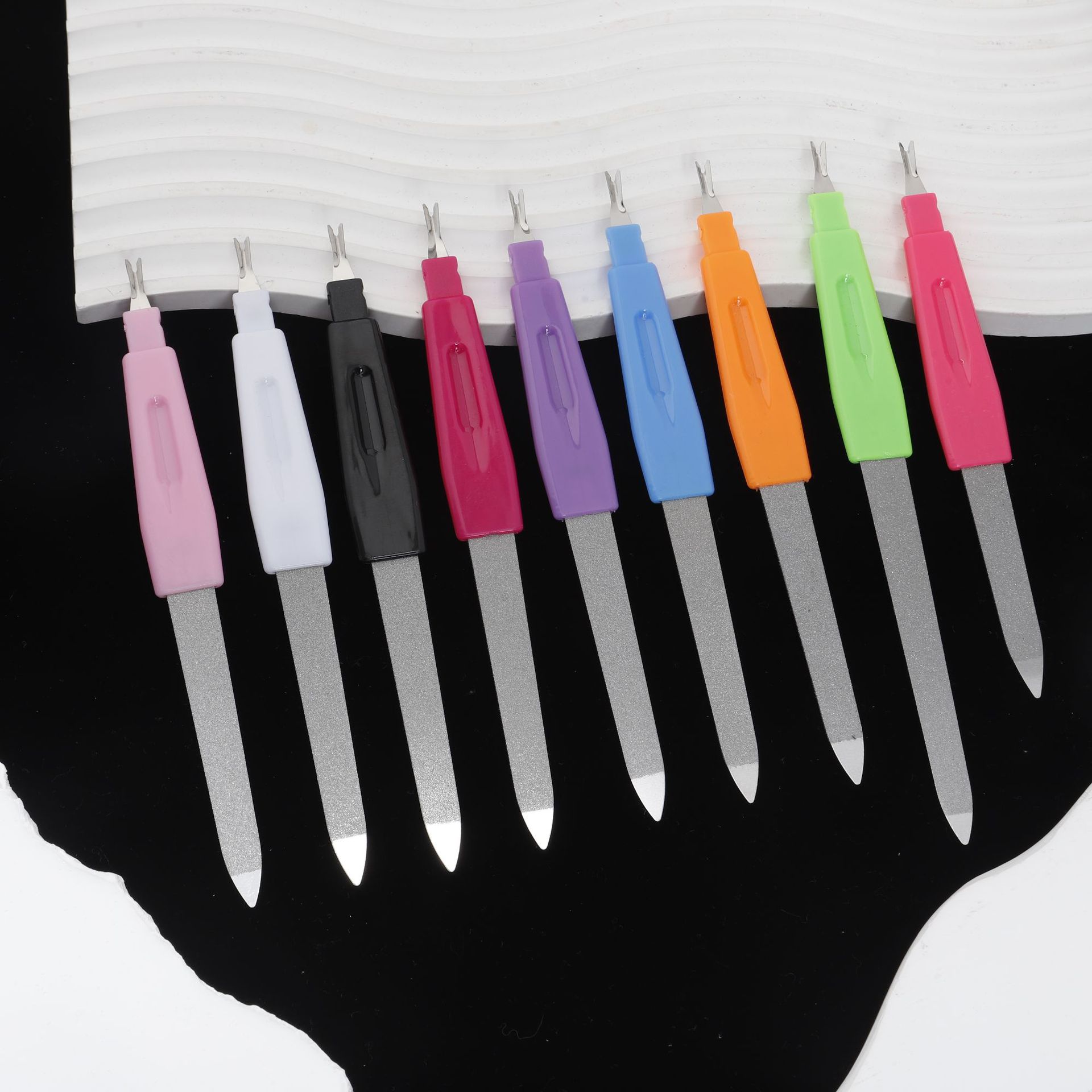 Factory Direct Sales Two-In-One Nail File, Manicure Tool, Nail Clipper, Nail Rub Strip, Dead Skin Fork, Ready Supply