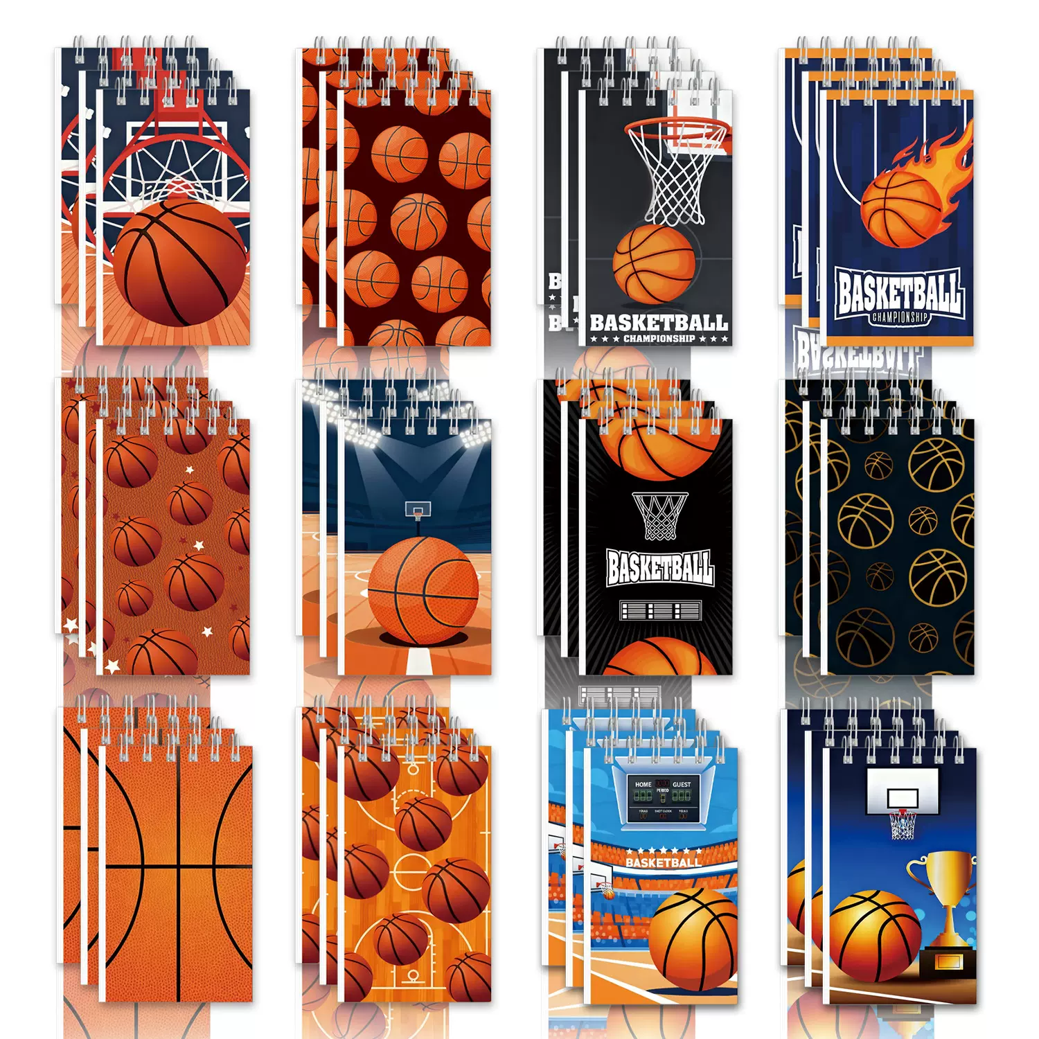 跨境新款篮球记事本学生随身线圈本圣诞主题日记本随身迷你记事本