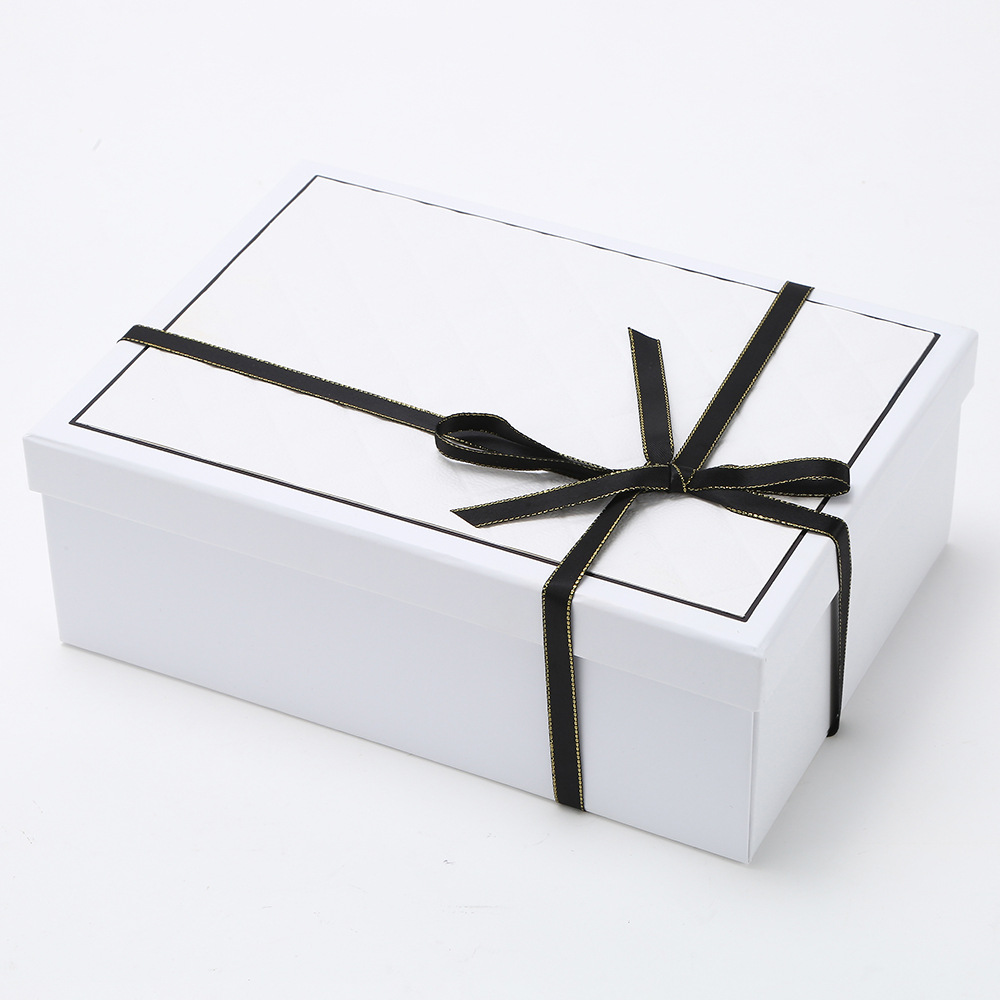 Caja de regalo plegable de una pieza, caja de regalo de vacaciones, caja de regalo de tapa, caja de regalo de arco de tapa, caja de regalo de vacaciones en stock