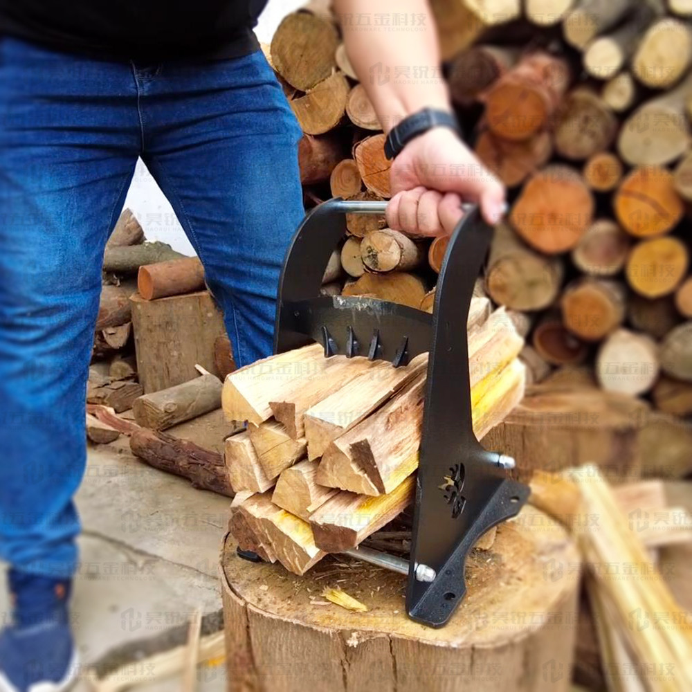 独立站新品劈柴神器壁炉摆件劈柴工具碳钢刀刃厂家直供跨境专供