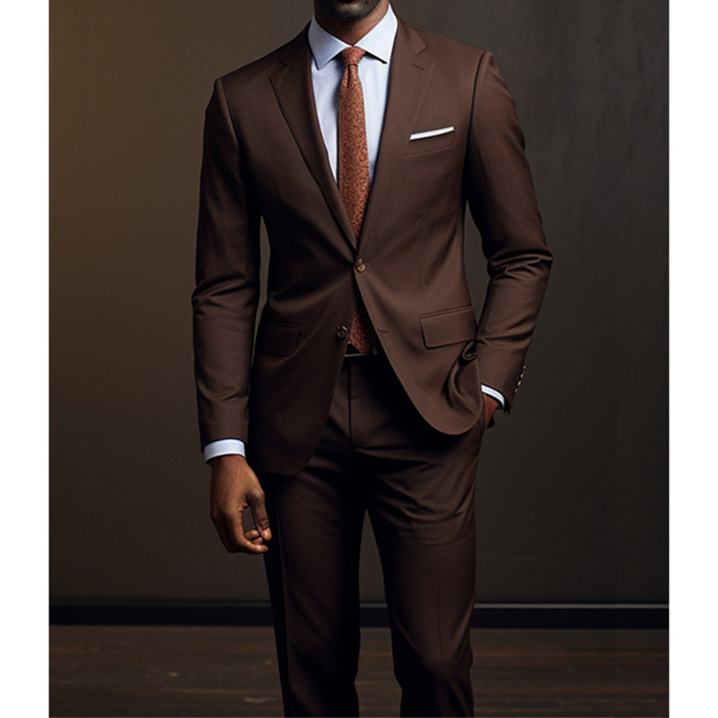 Cross-Border Export Two-Button Digital Printing Suit Suit Two-Piece Custom Suit Jacket Men's Suit