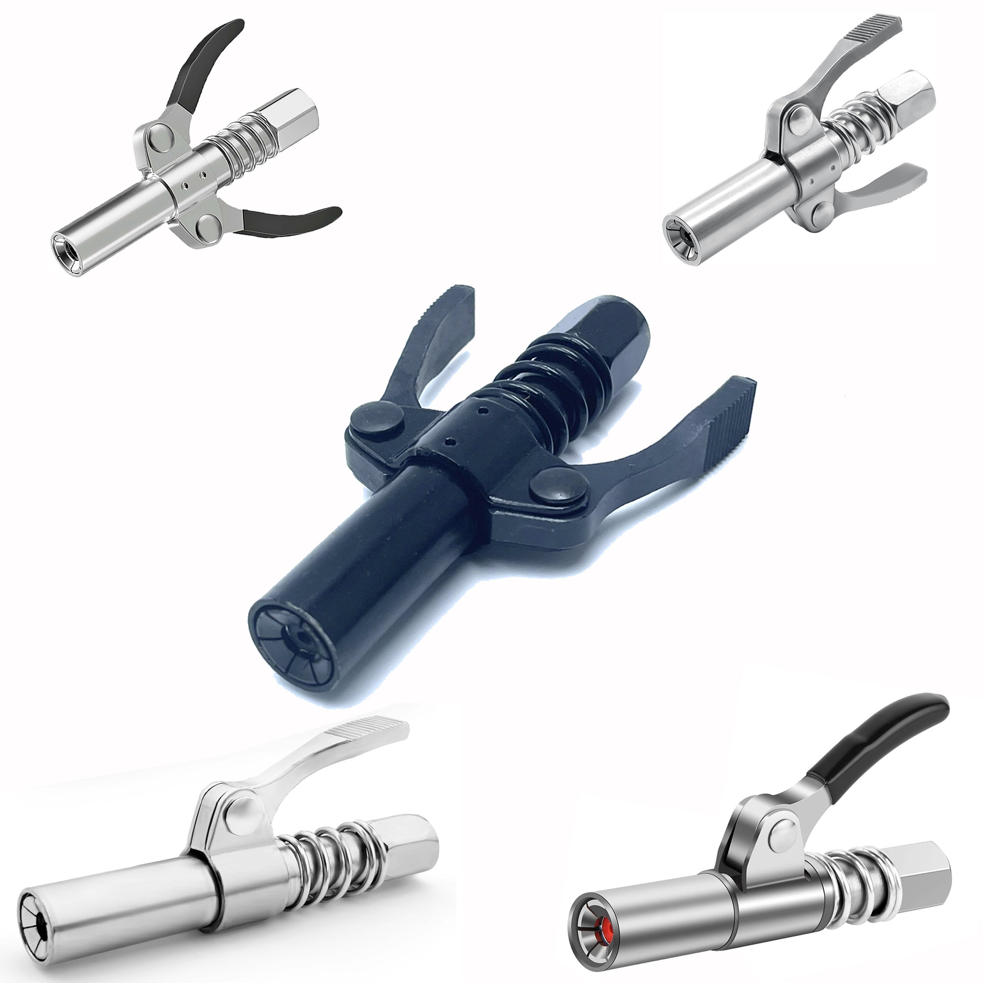 黄油嘴高压单双柄注油嘴锁钳式打黄油配件黄油枪嘴头批发