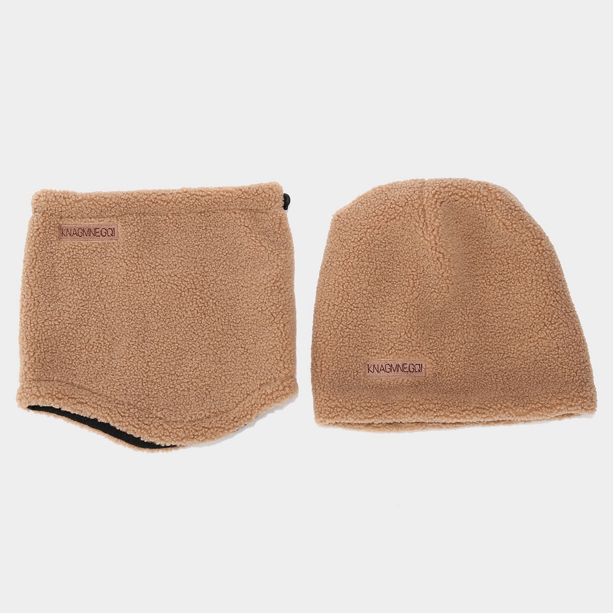 Cordero calentamiento sombrero de protector de orejas para hombres invierno frío engrosado set de bib para mujeres sombrero de peluche de bicicleta al aire libre image 5