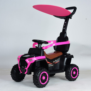 Children's Foreign Trade Export Hand Push ATV Men's and Women's Baoda Four-wheel Sitting Four-wheel Walking Baby Walking Child