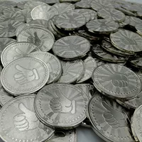 Металлическая жетонная монета для игры с большим пальцем, золотая, серебряная и медная памятная монета, игровой автомат с очками
