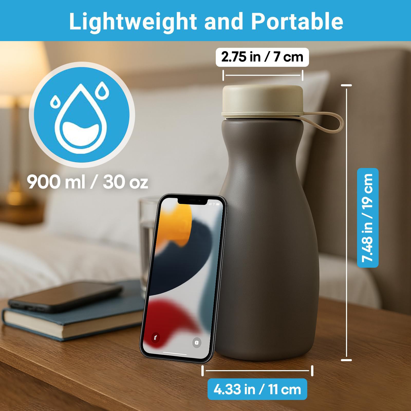 Cross-border silicone men's urinal, 30 ounces, spill-proof men's urine bottle, durable and portable for men's car use