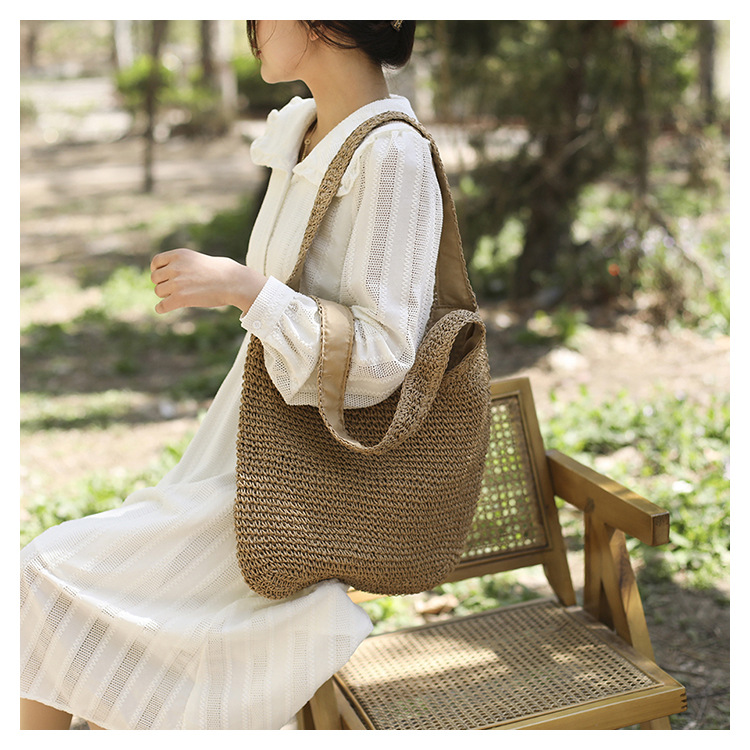 Fashion New Straw Large Capacity Woven Bag Summer New Casual Underarm Bagpicture4