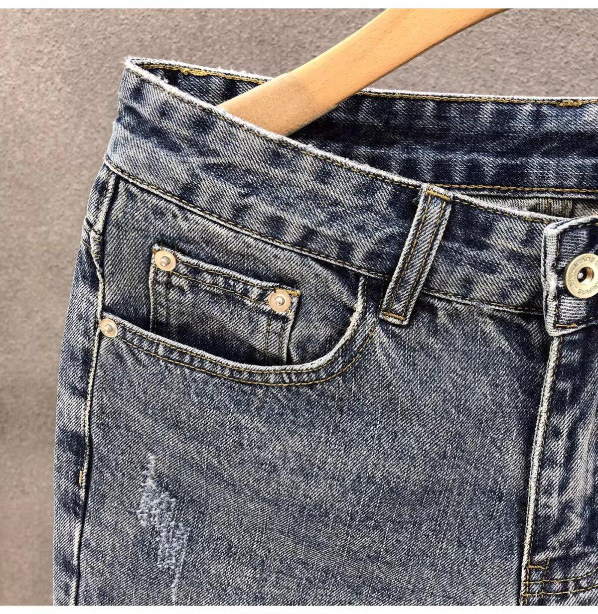 Herren Slim Fit Stretch Jeansshorts Mit Elastischem Bund_voghion.com