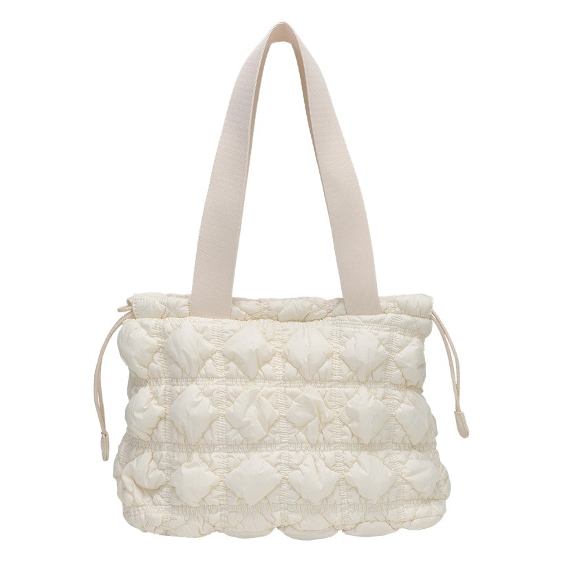 Corea del Sur nueva moda nube bolsa rombo hacia abajo de compras de gran capacidad bolso de hombro de las mujeres bolsa de las axilas