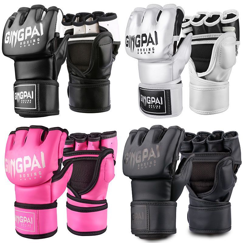 Boxing Gloves Half-Finger Practical Sanda Professional Ufc Half-Finger Gloves Mma Muay Thai Free Fighting Men and Women Fighting Sandbags