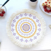 Blue and white China Wind Cushion Guo Chao Cotton Weaving Cushion Pad New Chinese Household Shooting props yellow hemp pads