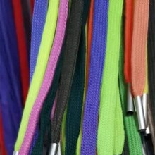 定制厂家直供1cm300色彩色扁棉绳圆绳卫衣帽绳运动裤绳抽绳金属头