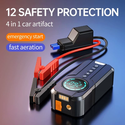 [1920] Cross-Border Car Emergency Jump Starter, Air Pump, and Power Bank All-In-One Multifunctional Portable Battery Booster
