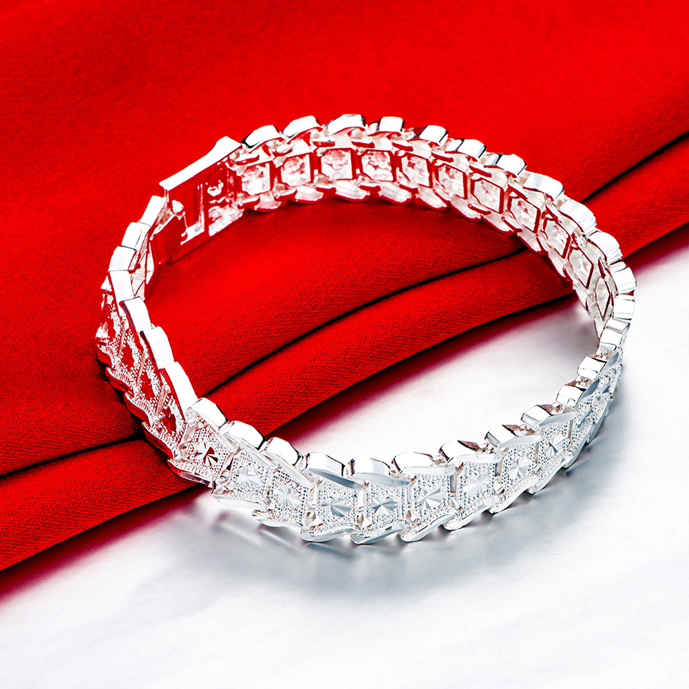Pulsera Ancha de Plata de Ley 925 con Monedas Europeas, Diseño Creativo para Mujer, Tendencia de Moda para Parejas, H506