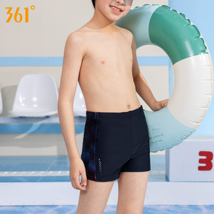 361 Children's Swimming Trunks Boys Middle and Big Boys Professional Training 2025 New Boys' boxer swimming trunks swimming equipment