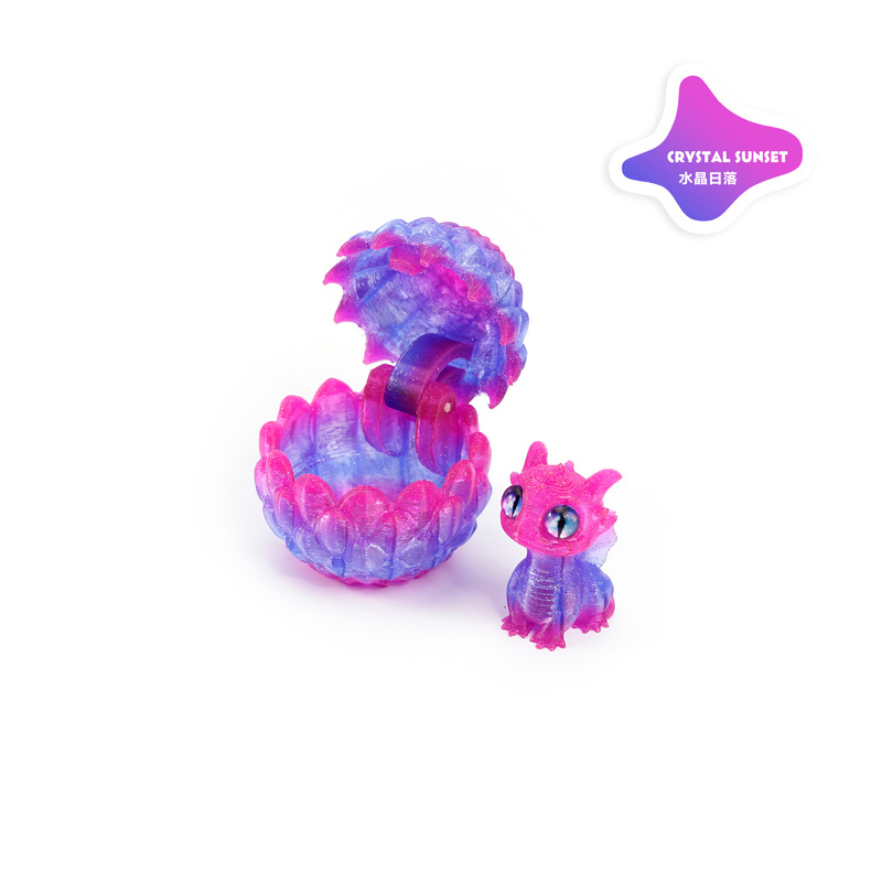 3Dプリント開閉ドラゴンエッグセット、かわいいペットドラゴンオーナメント、手作りギフト、組み立てられたカラフルな装飾、クリエイティブでトレンディなおもちゃ|undefined