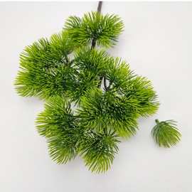 仿真美人松45叉迎客松绿植仿真仿真植物崖柏松树枝假树枝松针装饰