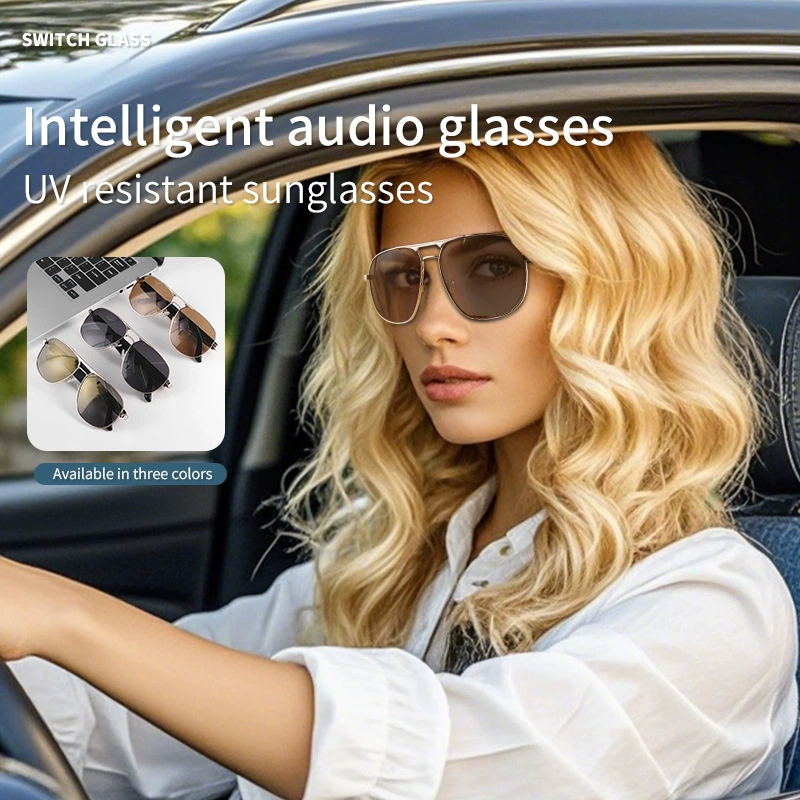 跨境 умные Bluetooth аудио очки GS02 пульт远控磁性 зарядка классическая оправа звуки зеркало прослушивание музыки звонки