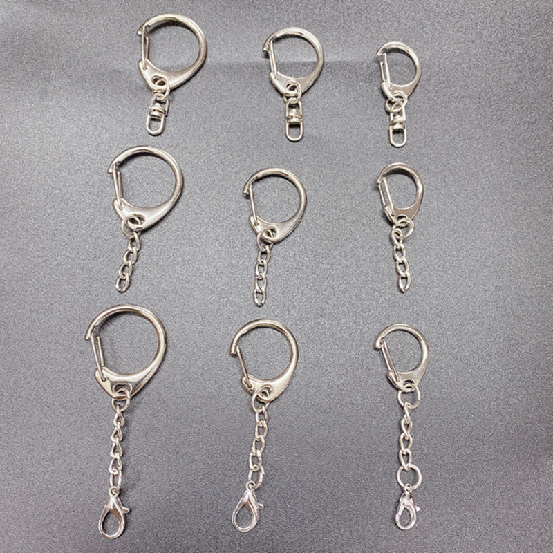 大きさcボタン8八字回転掛けキーホルダー亜鉛合金diy金属キーホルダー部品dボタンメーカー卸売り|undefined