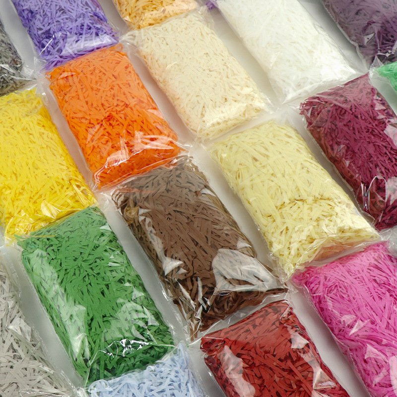 Raffia Super Cheap Shredded Paper Silk Manufacturer Spot Wholesale 10G20G30G50G100G Gift Box Filler